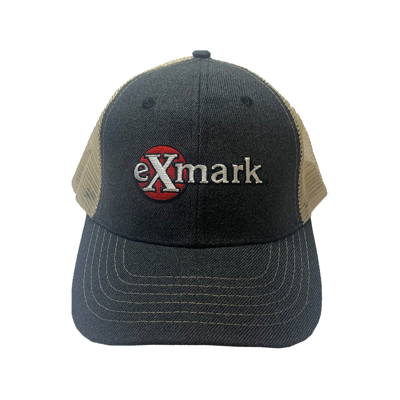 Exmark Black Denim Cap Product Image on white background
