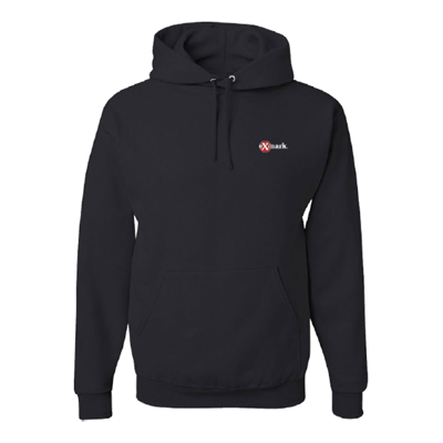 Black Value Hoodie Product Image on white background